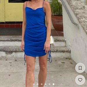 BCBG GENERATION blue polka dot dress